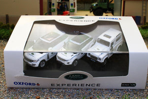 OXFLDDC071WT OXFORD DIE CAST 1:76 SCALE Land Rover Experience 3 Piece Set