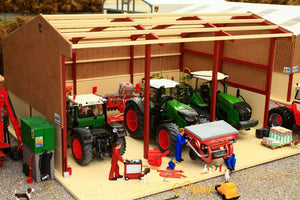 PB1A Pro Build Tractor and Machinery Shed (Red Oxide)