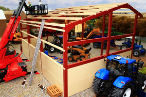 PB1B Pro Build Tractor and Machinery Shed (Red Oxide)