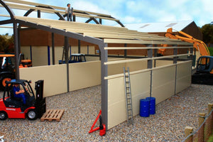 PB9B(G) Pro Build Dutch Barn with Lean-to (Grey Frame)