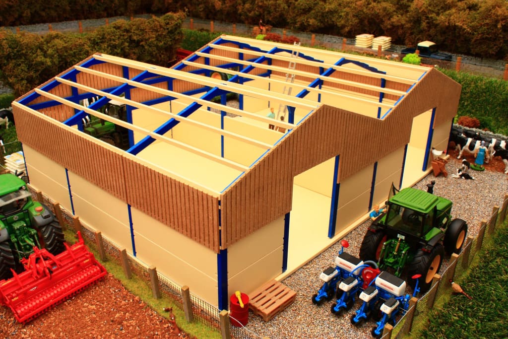 PB5A(BL) Pro Build Traditional Cubicle House (Blue frame)