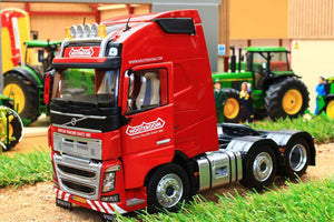 Mm1811-03-01 Marge Models Volvo Fh16 6X2 Lorry In Red With Nooteboom Livery Tractors And Machinery