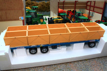 Load image into Gallery viewer, REP010 Replicagri Maupu Flat Bed Trailer in Blue with 10 Potato Boxes