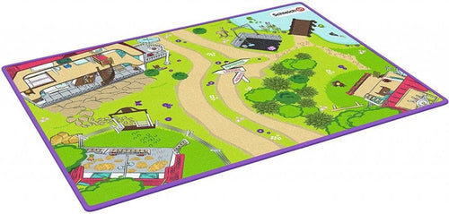 Inclined view of the SL42465 Schleich Horse Club - Play Mat