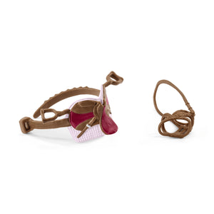 SL42490 Schleich Saddle and Bridle - Pink Saddle Cloth