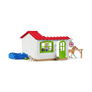 SL42502 Schleich Veterinarian Practice with Pets - outside front