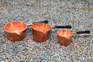 Set of Copper Pans - 1:12 Scale Accessory Ideal for Dolls House