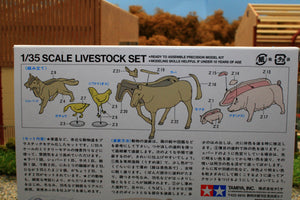 TAM35128 Tamiya 1:35 Scale Livestock animal set