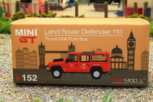 TSMMGT00152R MINI GT MODELS 1:64 SCALE Land Rover Defender 110 UK Royal Mail Post Bus