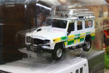 Load image into Gallery viewer, TSMMGT00159MJ MINI GT MODELS 1:64 SCALE LANDROVER DEFENDER 110 BRITISH RED CROSS SEARCH AND RESCUE