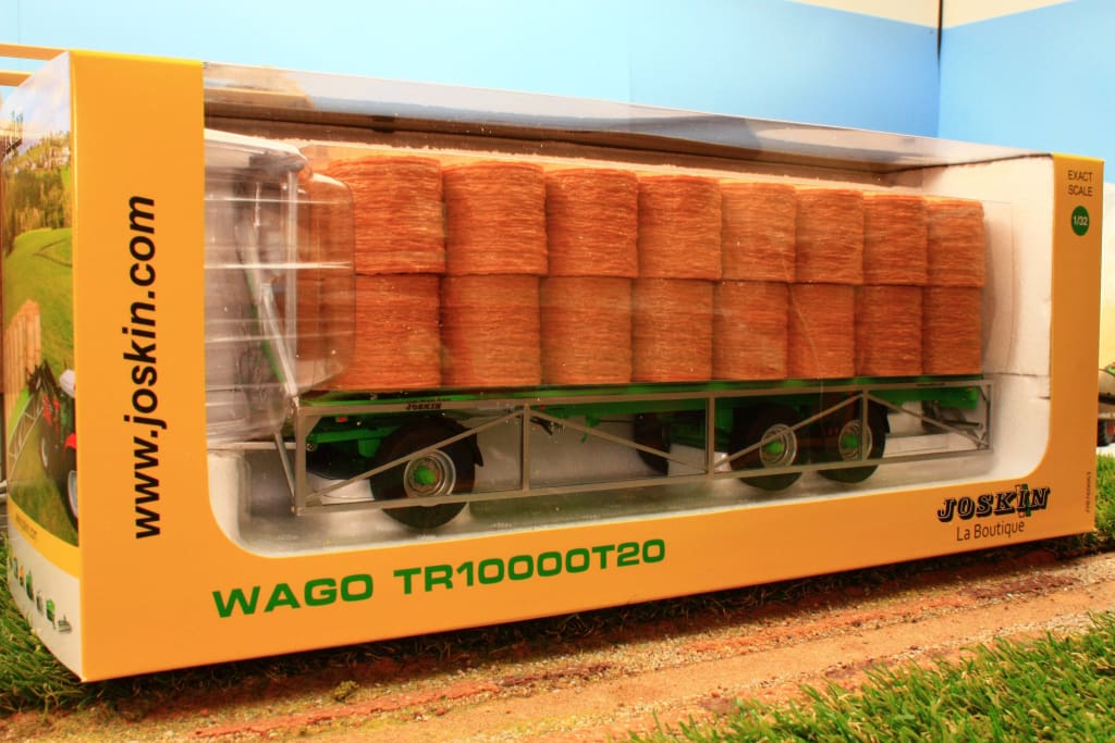 Uh5225 Universal Hobbies Joskin Wago Tr10000 T20 Trailer With Round Bales Tractors And Machinery