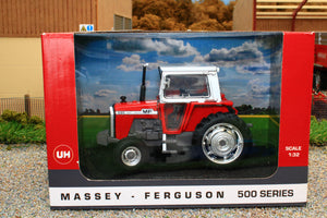 UH6310 Universal Hobbies Massey Ferguson 590 2WD Tractor with Red Silver Cab Limited Edition 750 Pieces World Wide