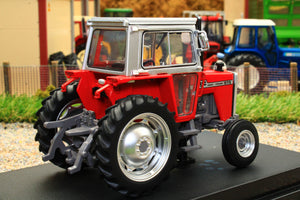 UH6312 Universal Hobbies Massey Ferguson 575 2WD Tractor with Red & Silver Cab Limited Edition