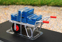 Load image into Gallery viewer, UH6391 Universal Hobbies Wheelbarrow with 4 Asparagus Crates in 1:32 Scale