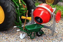 Load image into Gallery viewer, UH9623 UNIVERSAL HOBBIES 132 SCALE TRACTOR MOUNTED CONCRETE MIXER WITH WHEELBARROW AND TOOLS