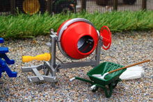 Load image into Gallery viewer, UH9623 UNIVERSAL HOBBIES 132 SCALE TRACTOR MOUNTED CONCRETE MIXER WITH WHEELBARROW AND TOOLS