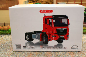 W077653 Wiking MAN TGS 18.510 4x4 2 Axle Lorry Tractor Unit in Red