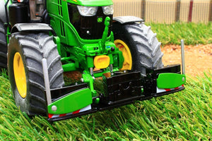 W7843 Wiking Front Bumper And Weights In John Deere Colours Tractors And Machinery (1:32 Scale)