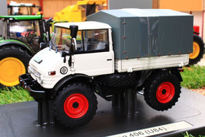 We1044 Weise Mercedes Benz Unimog 406 (U84) With Canvas Load Bed Cover Tractors And Machinery (1:32