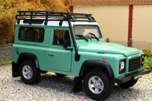 Load image into Gallery viewer, WEL22498LG Welly 1:24 Scale Land Rover Defender 90 in Green with Roof Rack and Snorkel