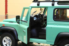 Load image into Gallery viewer, WEL22498LG Welly 1:24 Scale Land Rover Defender 90 in Green with Roof Rack and Snorkel