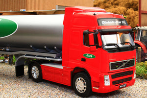 WEL32632RMT Welly 1:32 Scale Volvo FH12 Lorry Milk Tanker in Red and Silver