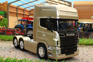 WEL32670LD WELLY 132 SCALE SCANIA R730 V8 6X4 LORRY IN GOLD